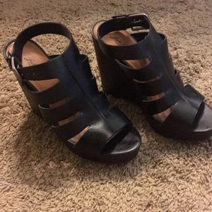 Lucky Brand Black Wedges